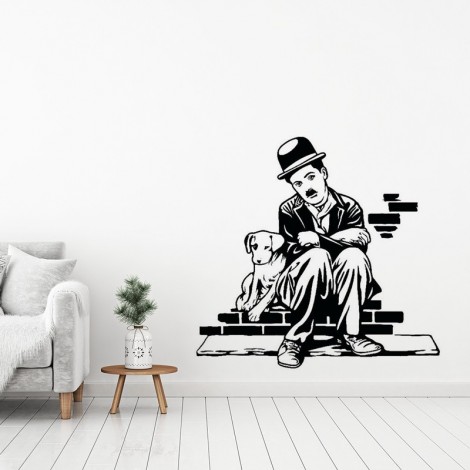 Charlie Chaplin e il cane, Adesivo murale
